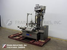 MRM Elgin / Zalkin, Stainless Steel, Monoblock 12 head filling and 8 head capping system, worm screw to star