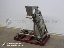 MBC Food Machine Corp. #STF-3C, servo tray filler, 1-45 cycles per minute, with a 12" x 16" x 21" hopper, 6