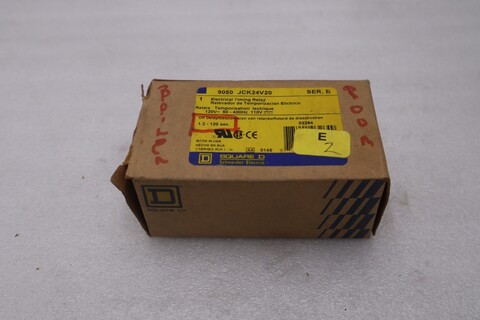 Square D 9050 JCK24V20 Timing Relay NEW OPEN BOX STK GF699A, lot of 2