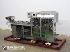 Noack #N916, thermoform blister packaging machine, 10-60 cycles per minute, 3 trackes, vibratory product