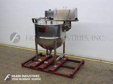Image for 350 gallon Lee, Stainless Steel, jacketed double motion kettle, 40 psi, 54" diameter x 48" deep, lift up covers