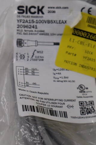 Sick yf2a15-100vb5xleax-2096241 stock #g-754
