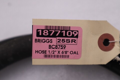 briggs bc8759 25sr/ 1877109 hose 1/2" x 6' 8" oalst