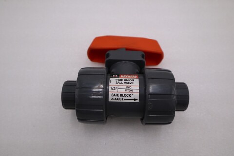 Hayward-Tyler 1/2" PVC Dark Gray True Union Ball Valve NEW OPEN BOX STOCK H1216A