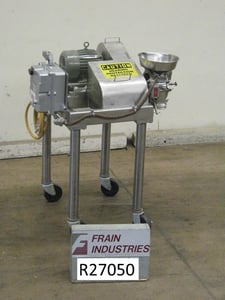 Fitzpatrick #JT6, Stainless Steel homoloid mill, 12-swinging knife impact blades, bolt down safety cover