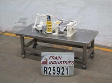 2.5" x 5" Ross #TRM, 3-roll laboratory dispersion mill, 2-1/2" diameter x 5" long roll, e-stop chains