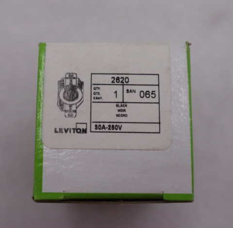 Leviton 2620 30A-250V Flush Mounting Locking Receptacle Stock #K-2075