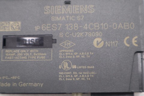 LOT OF 4 -- Siemens SIMATIC S7 6ES7 138-4CB10-0AB0 STOCK B-1351