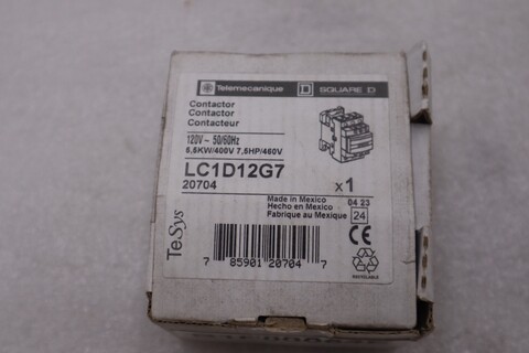 Square d lc1d12g7 schneider contactor stock #k-1954a