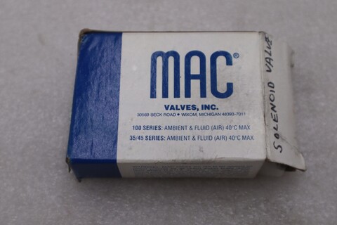 MAC VALVES 35A-AAA-DACJ-1JB Air Solenoid Valve AIR SOLENOID VALVE STOCK #K-1971A