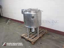 Stainless steel, 50 gallon, bottom driven deaerator with bolt down cover with (2) 4" dia. sight glasses, 30"