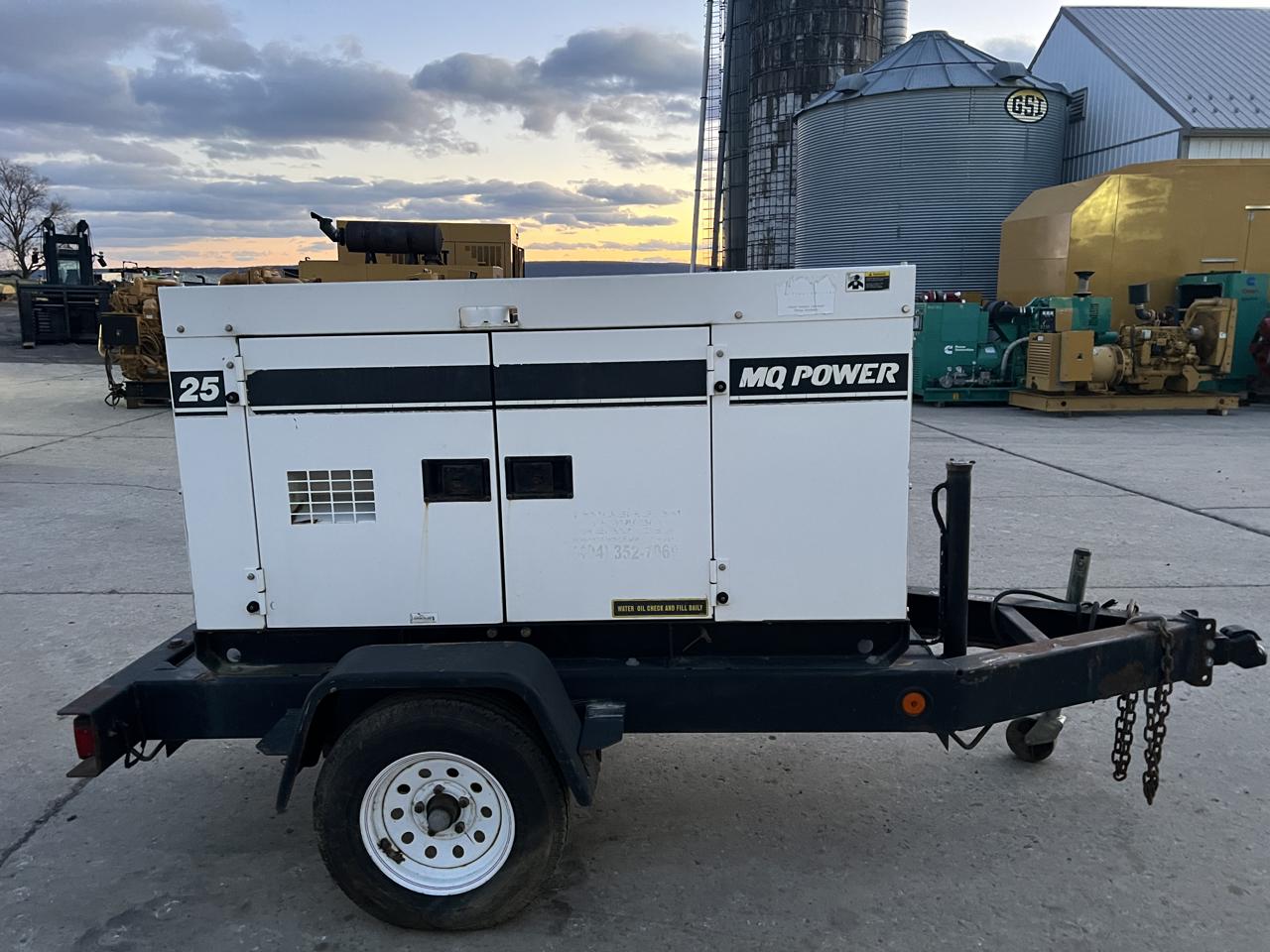 25 KW Multiquip Wisper Watt #13-67, diesel generator set, 120-480 Volts, 1/3 phase, Isuzu engine, trailer