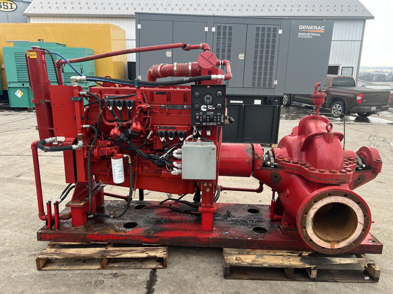 400 HP @ 2100 RPM Cummins #QSM11, fire pump system w/ heat exchanger cooling system, 14" flywheel, 2006