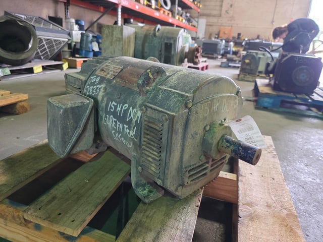 15 HP 1800 RPM General Electric, Frame 258AT, Drip-Proof Ball Bearing, 500 VA, 300/150 VF