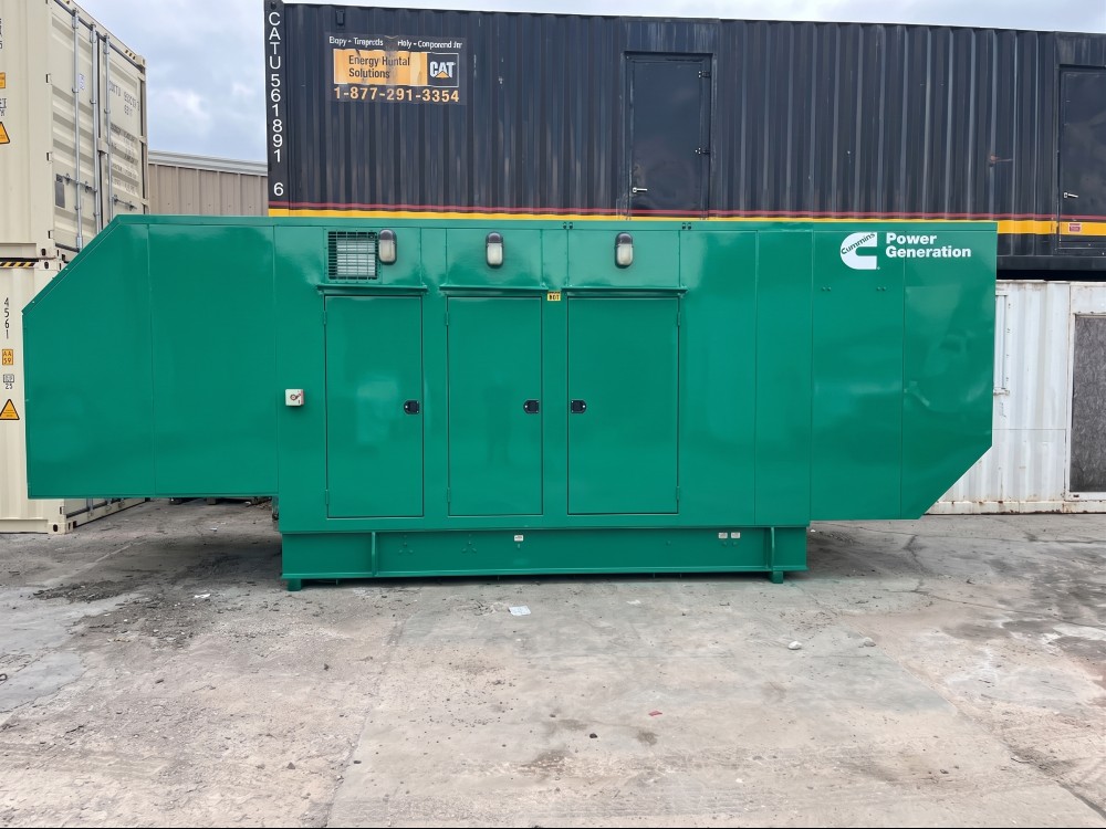 450 KW Cummins #GTA28, Natural gas generator set, 480 Volts, sound attenuated enclosure, tested and serviced