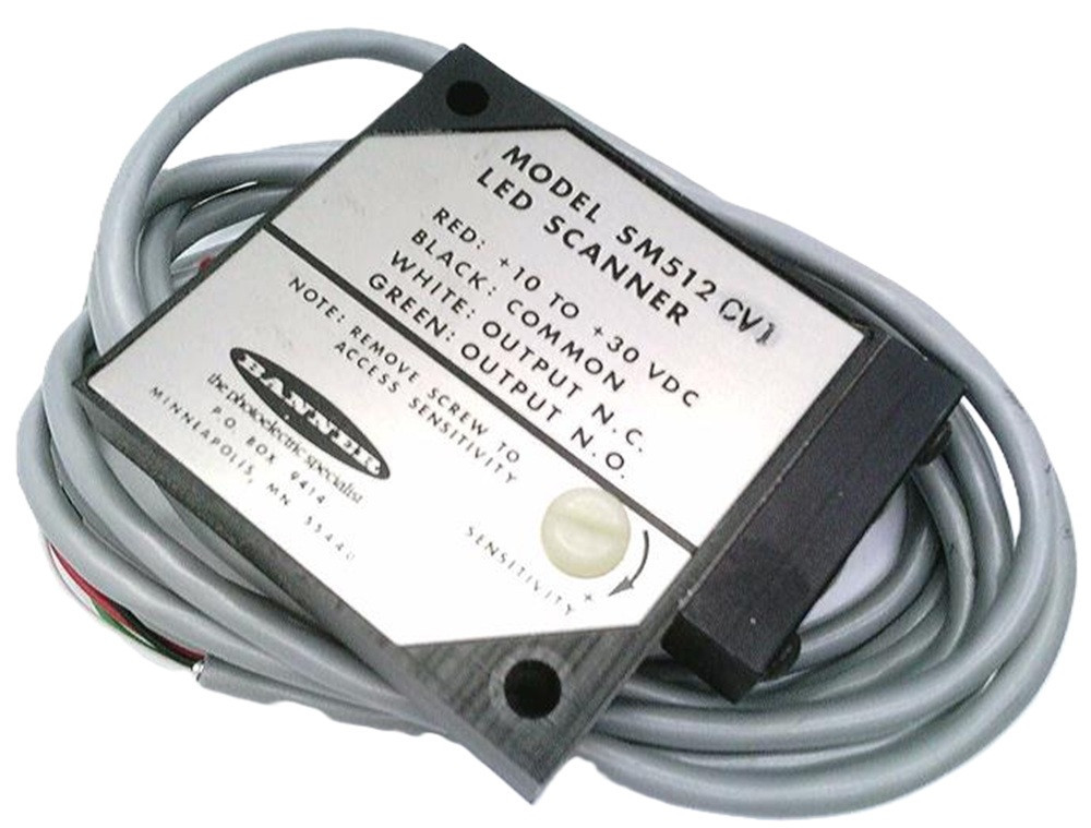 Banner SM512CV1 19176 SM512 Visible Red 650 nm Convergent Sensor, NEW