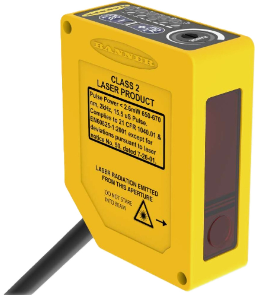 Banner Q60BB6LAF2000Q 71743 Adjustable-Field Laser Sensor, NEW