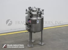 21.13 gallon Precision Stainless Tank Reactor, 80 liter, 316L Stainless Steel, jacketed & insulated, 65/50