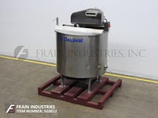 200 gallon DeLaval Canada, 316 Stainless Steel insulated mixing tank with 50 psi bottom jacket, 45" diameter