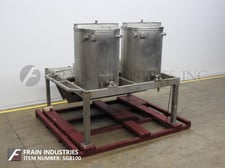 200 gallon South Valley Manufacturing, dual 200 gallon capacity, 316 Stainless Steel single wall tanks