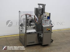 Unipac #Silver-100, automatic, hot air, plastic or laminate tube filler & sealer, 10-40 tubes/min
