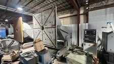 50000 lb. Aronson #GE-500-VFD, gear elevated welding positioner, power tilt, rotation, lift, 84" square
