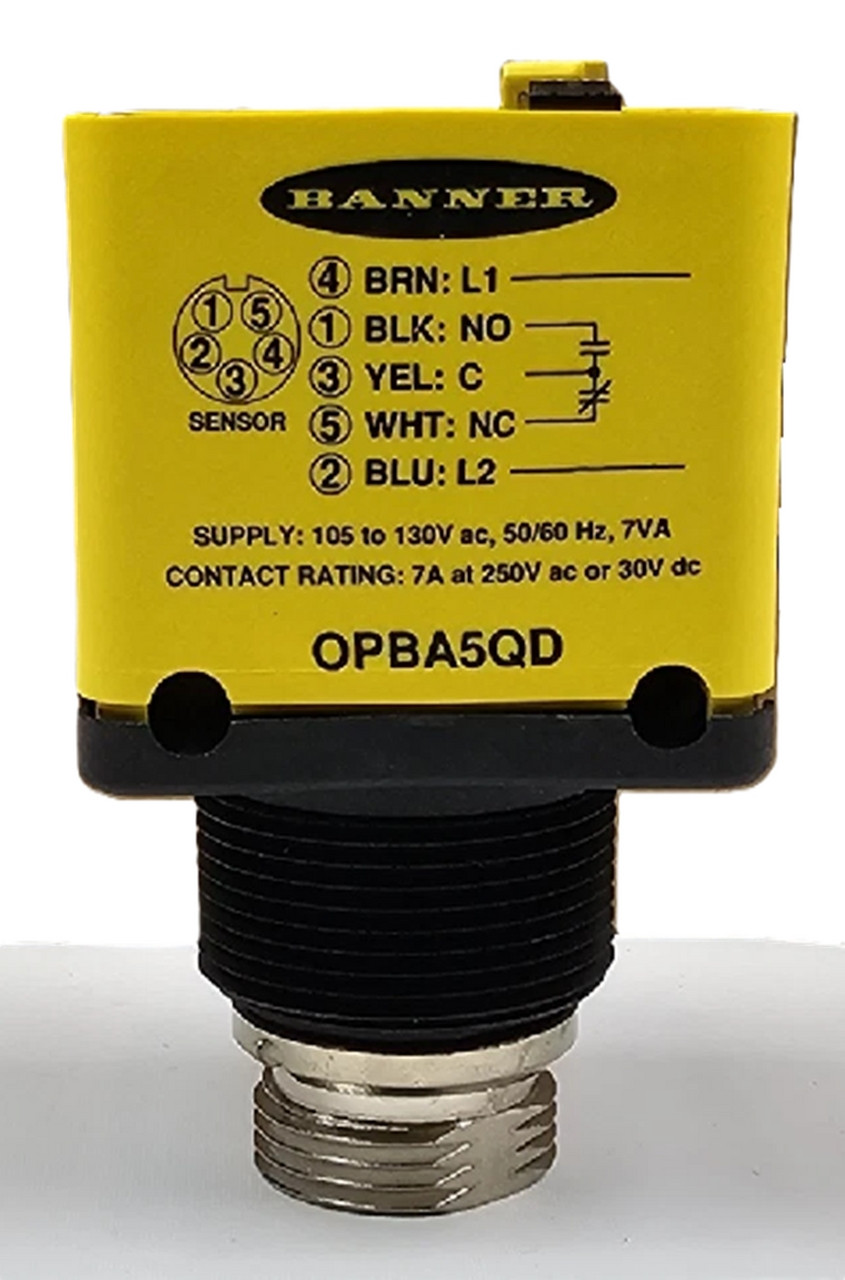 Banner OPBA5QD 27198 Discrete OMNI-BEAM Sensor, Power Block, NEW
