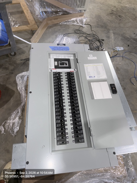 150 Amp. Siemens P1C42FX150CTSN, P1 Series Panelboard, 42-circuit, 250 amp max. bus, 208Y/120 Volts, surface