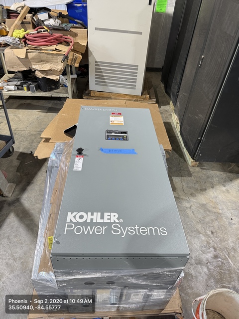 400 Amp. Kohler, Automatic Transfer Switch, 480/277 Volts, 3-pole, open transition, Decision-Maker MPAC 1500