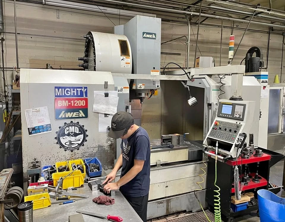 Awea #BM-1200, CNC Vertical Machining Center, 47.2" X, 23.6" Y, 23.6" Z, CAT 50, chip conveyor, Fanuc 0i-MC