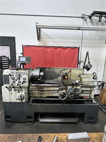 16.9"/25.5" x 40" Select #1640G, gap bed engine lathe, 3.07" bore, 20-2000 RPM, 13" 3-jaw chuck, digital read