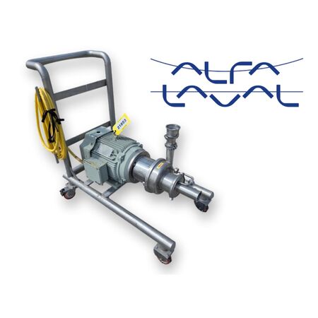 Alfa Laval sanitary centrifugal pump, 316 Stainless Steel, 15 HP, w/ portable cart