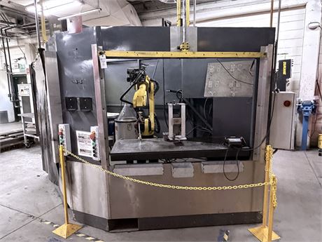Fanuc ARC Mate 100iB, 6-axis industrial robot mig welding, 13 lb. payload, 54-1/16" reach, R-J3iB Control
