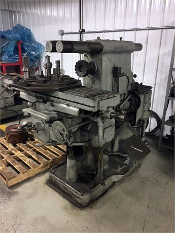 Kearney & Trecker #No.-2-Standard, universal horizontal mill, 9" x42" tbl., 28" X, 12" Y, 16" Z, arbor