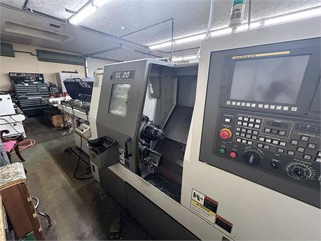 Samsung #SL20, CNC lathe, 17.7" swing, 11.8" turning diameter, 20.47" turning length, 8" chuck, 3" bore, 4000