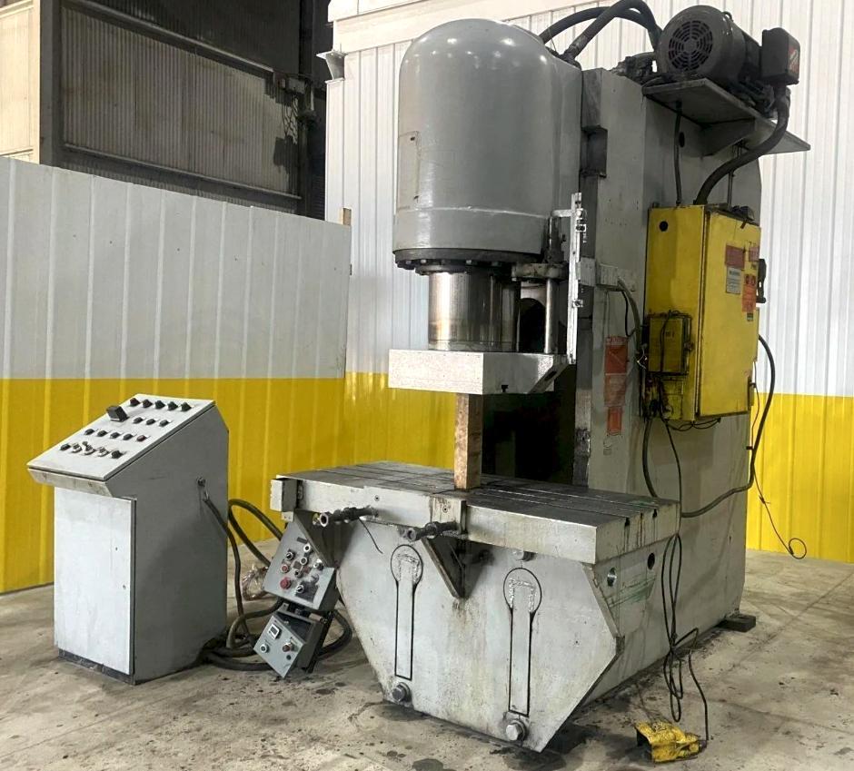 300 Ton, Pacific #300PF, hydraulic C-frame press, 12" stroke