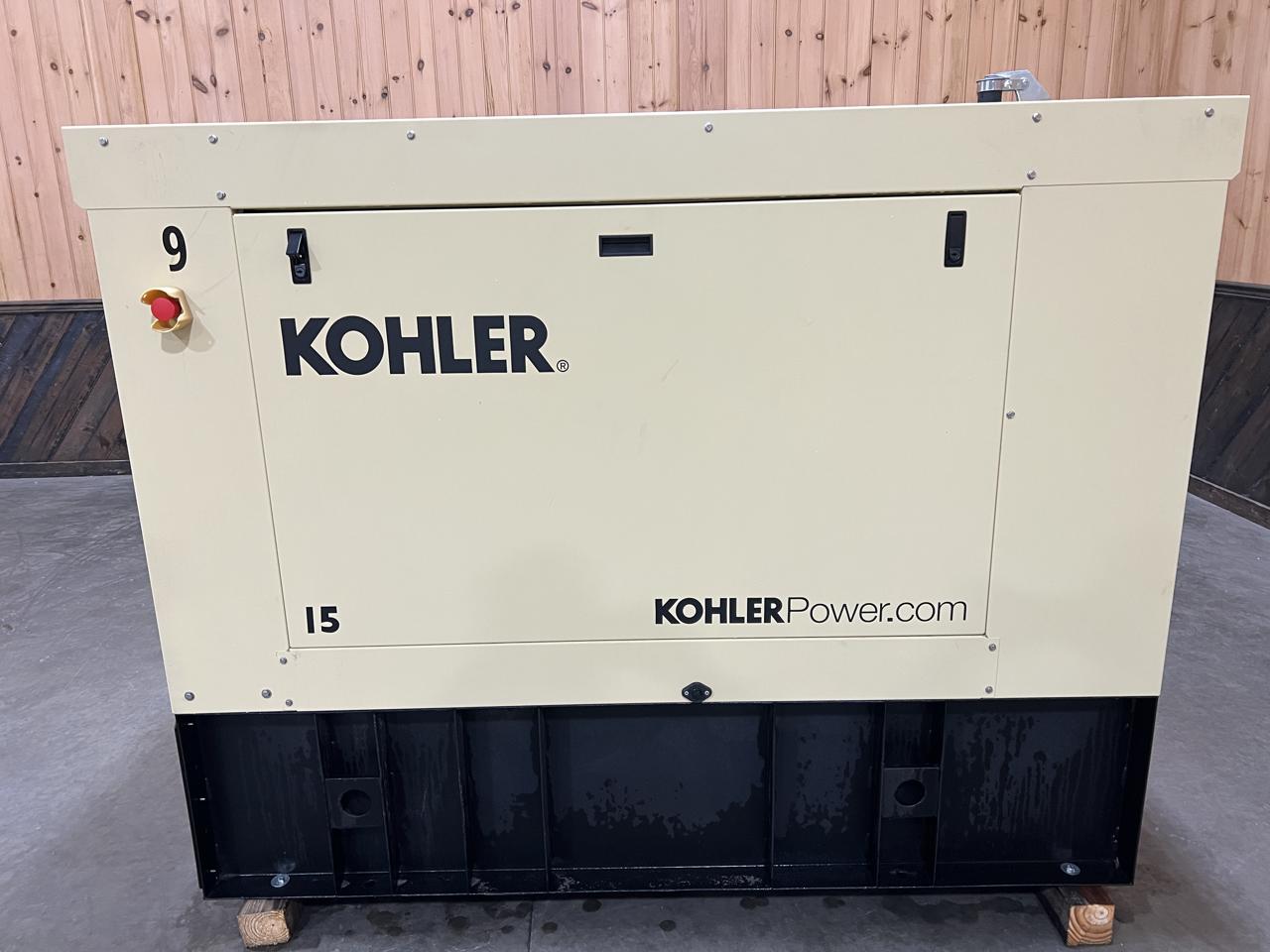 18 KW Kohler #15REOZK, diesel generator set, 120/240 Volts, 1-phase, KDI1903ESM engine, sound attenuated