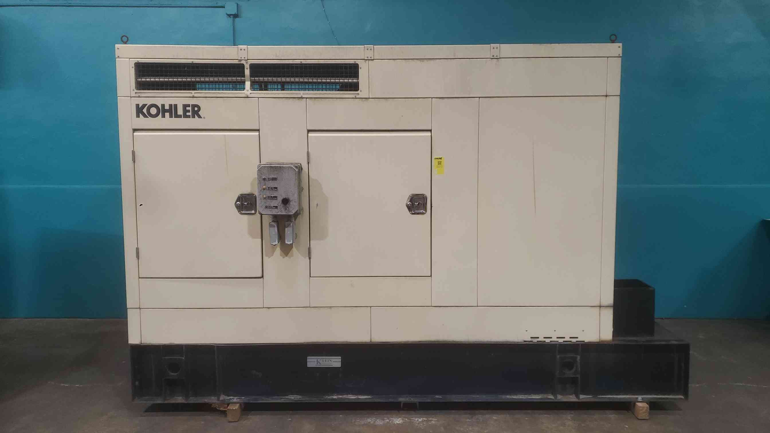 33 KW Kohler #30ROZJ, diesel generator set, 120/240 Volts, 1-phase, 138 Amps, 1800 RPM, standby, enclosed