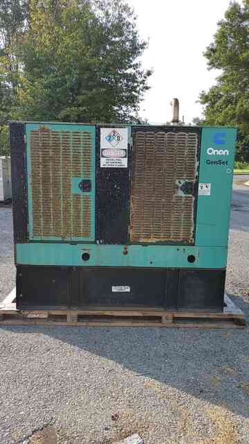 50 KW Cummins Onan #50DGCA, diesel generator set, 120/240 & 277/480 Volts, 1/3-phase, 62.5 KVA, 1800 RPM