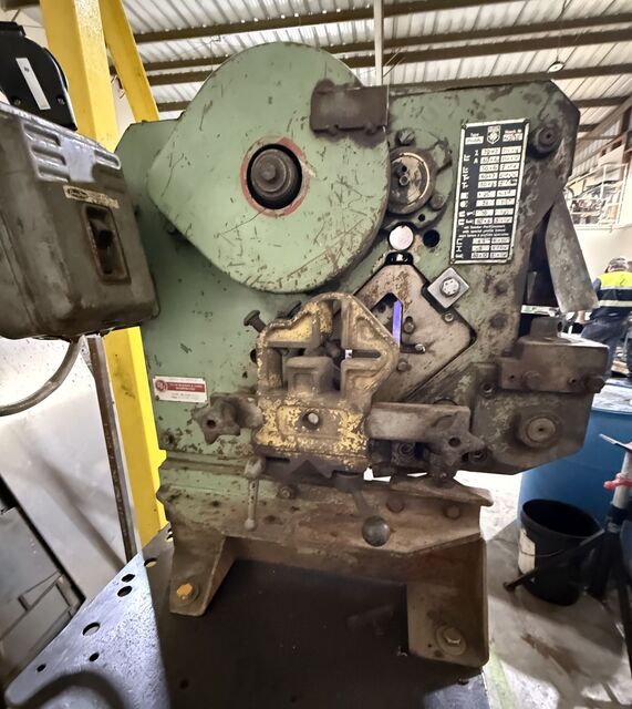 Peddinghaus #Peddy, ironworker, 38 ton, angle/section shearing station, flat bar & profile cutting station