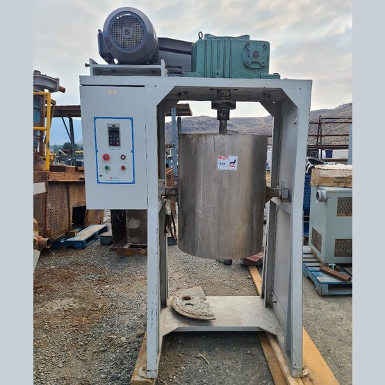 Tencan #JM-200L, Attritor, 200 liter volume, 70 liter load capacity, 22" diameter x 32" deep mixing drum, 11