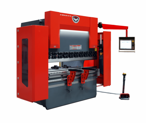 70 Ton, RMT #B-GENIUS-6-70, CNC hydraulic press brake, 6' overall, 7 axis, CNC crowning, servo back gauge