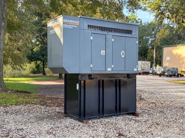48 KW Generac #SD050, diesel generator, standby, sound attenuated enclosure, 120/240 Volts, 1 phase, 200