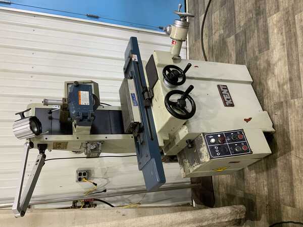 6" x 16" Kent #KGS-616S8, hand feed horizontal surface grinder, 8" x 3/4" wheel, 16.9" longitudinal, 7.9"