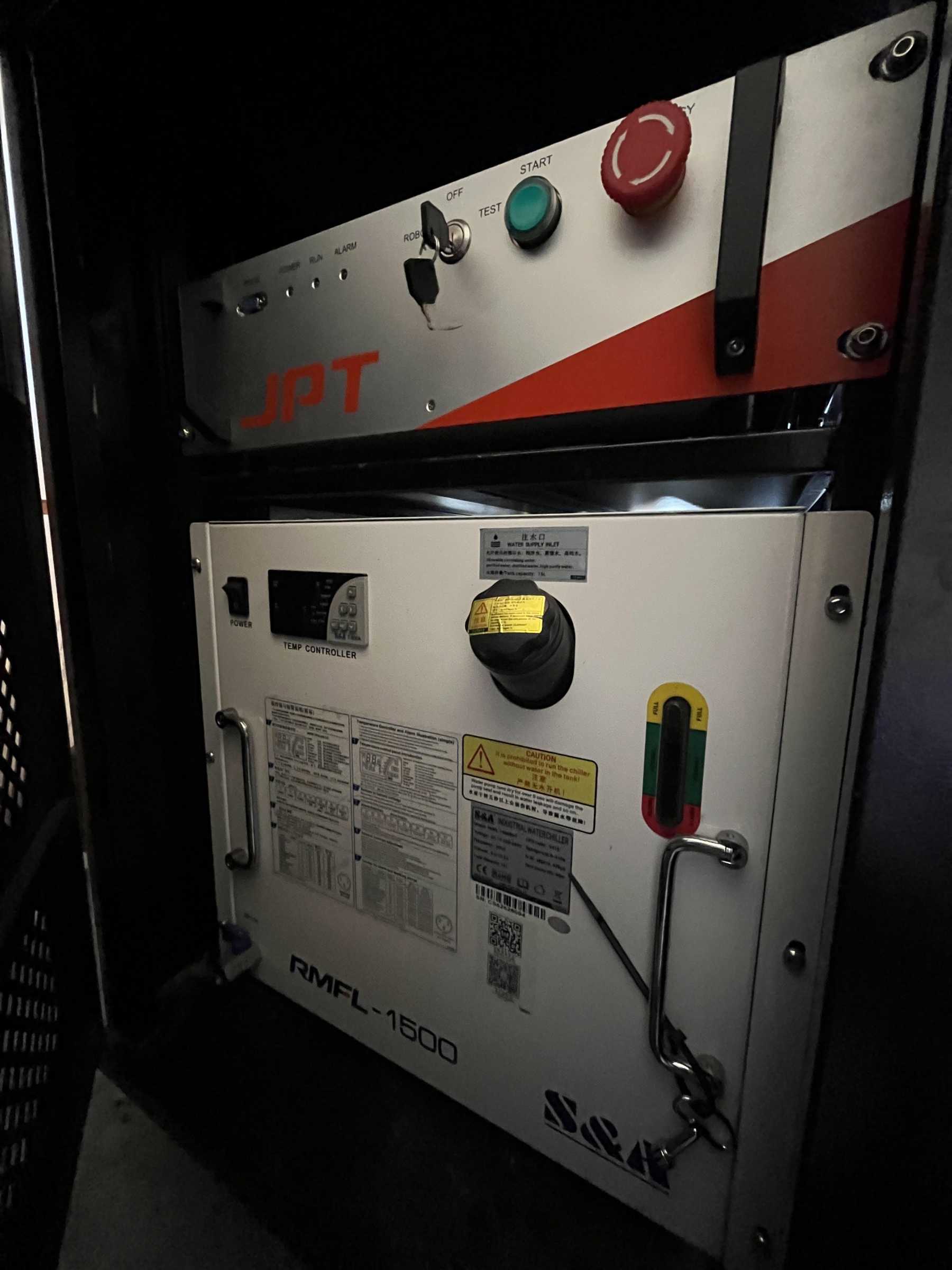 iGolden CNC #IGCL-HC, laser cleaning system, 1500 watt, 3/8" -3-1/8" scanning width, water cooled, 220 V.