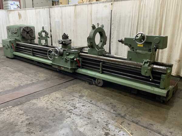 24" x 192" Monarch #2516, Series 80 engine lathe, 34" swing over ways, 3" bore, 12-1250 RPM, 21" 4-jaw chuck