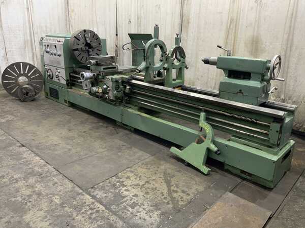 32" x 120" Timemaster, gap bed engine lathe, 40" swing in gap, 19-7/8" swing over cross slide, 4-1/8" bore