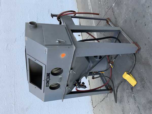 48" x 24" x 23" Econoline #101697WD-A, blast cabinet, direct pressure, 48" x 24" top opening, 17" x 11" side