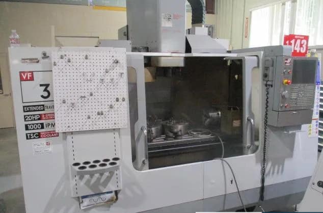 Haas #VF-3BYT, 4-Axis CNC vertical machining center, 40" X, 26" Y, 25" Z, 54" x 24" table, 10000 RPM, CAT 40