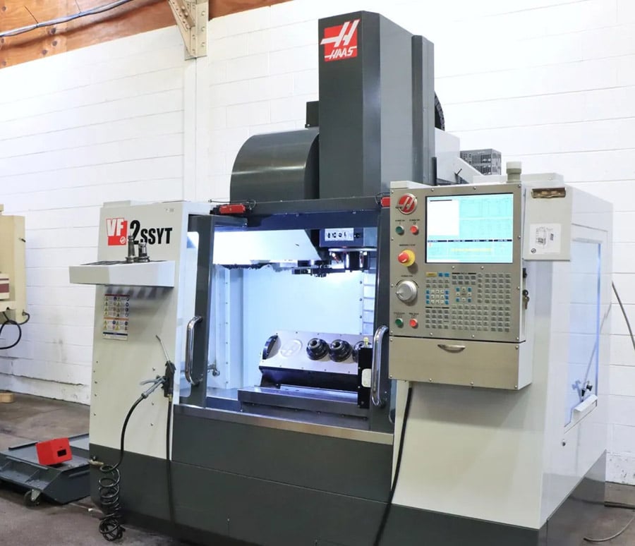 Haas #VF-2SSYT, 5-Axis CNC vertical machining center, 30" X, 20" Y, 20" Z, 36" x 18" table, 15000 RPM, BT 40